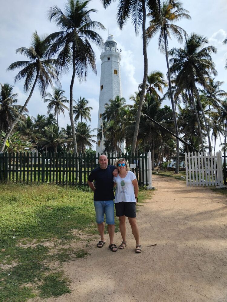 Guests at a lighthouse on the Sri Lanka south coast